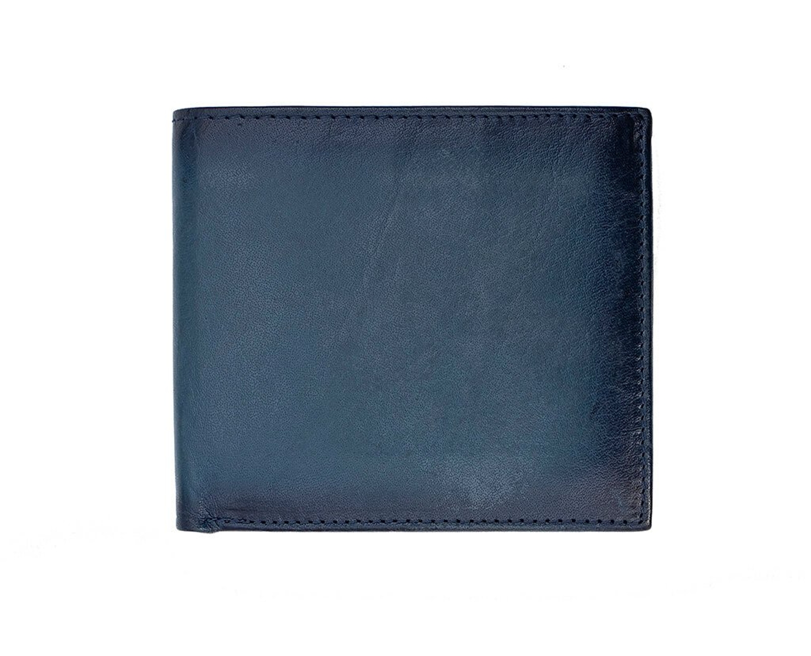 Primehide Leather Carlton Indigo Blue Bifold Flapup Wallet RFID Safe ...
